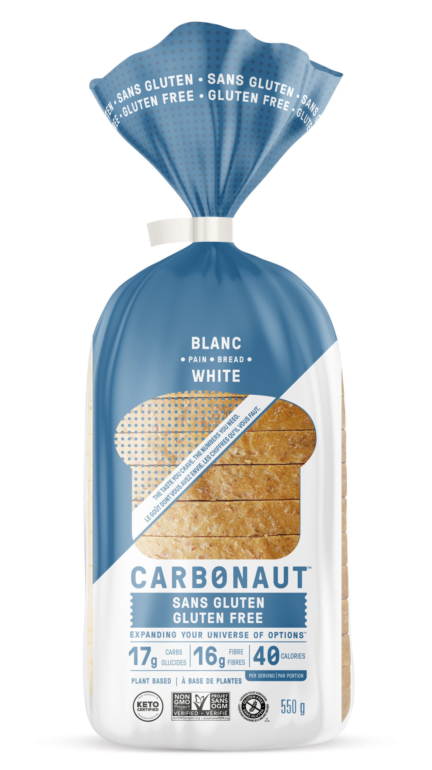 White - Gluten Free Bread | Carbonaut Canada